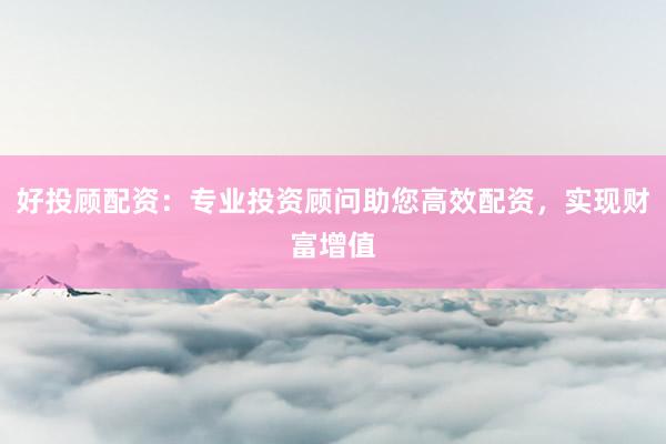 好投顾配资：专业投资顾问助您高效配资，实现财富增值