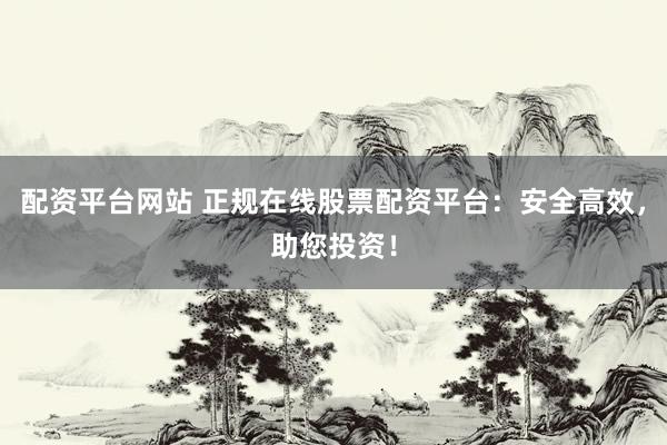 配资平台网站 正规在线股票配资平台：安全高效，助您投资！