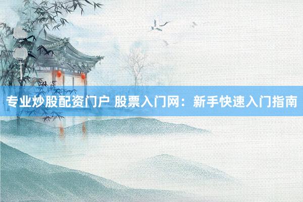 专业炒股配资门户 股票入门网：新手快速入门指南
