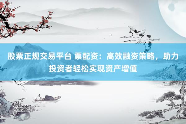 股票正规交易平台 票配资:高效融资策略,助力投资者轻松实现资产增值