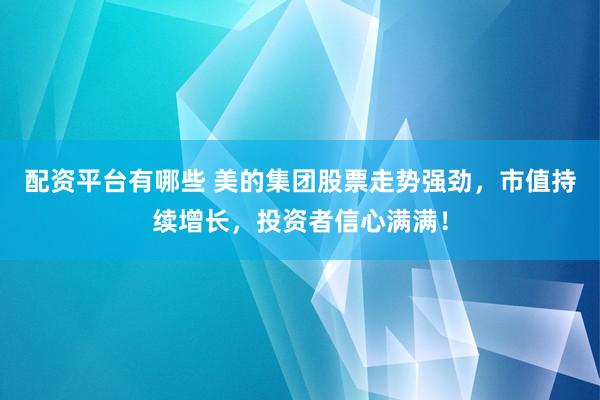 配资平台有哪些 美的集团股票走势强劲,市值持续增长,投资者信心满满!